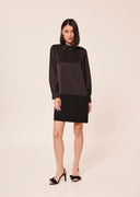Ravel black satin dress Tara Jarmon