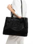 clio crinkle patent-black