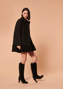 Mirko black pea coat Tara Jarmon