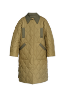 Ganni GREEN Quilted Coat