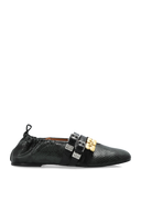 Ganni GREEN Ballet Flats with Straps