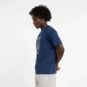 New Balance Men's Relaxed 550 T-Shirt in Blue Cotton