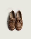 Posa Boat Loafer Brushed Leather Brown