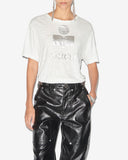 t-shirt à logo zewel en lin Marant Etoile