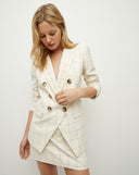 Charleston Plaid Dickey Jacket Ecru/Deep Ochre