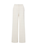 Pantalon à carreaux Tonelli Écru/Ocre Foncé