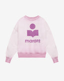 sweatshirt mobily en coton délavé à logo Marant Etoile