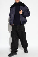 Pull col roulé AMI night blue