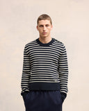 Pull Col Rond Marin Rayé AMI