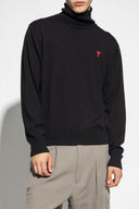 Ami Alexandre Mattiussi BLACK Wool turtleneck sweater