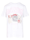 T-shirt à imprimé animal blanc