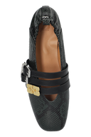 Ganni GREEN Ballet Flats with Straps