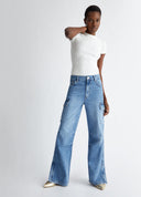 T-shirt avec poche poitrine et strass Liu Jo