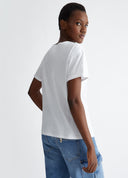 T-shirt avec poche poitrine et strass Liu Jo