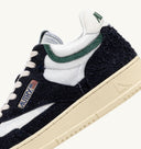 BASKET AUTRY MID CUIR BLANC DAIM MARINE