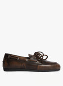 Posa Boat Loafer Brushed 205 Coffee