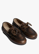 Posa Boat Loafer Brushed 205 Coffee