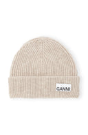 bonnet Light Structured Rib Knit Beanie Ganni