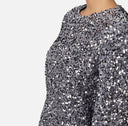 Mini-robe sac en chenille brodée de sequins