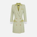 Robe-manteau en crêpe stretch imprimé logo elisabetta franchi