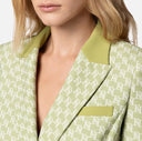 Robe-manteau en crêpe stretch imprimé logo elisabetta franchi