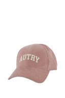 CASQUETTE BASEBALL EN VELOUR A COTES ROSE
