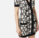 Mini-robe à double boutonnage en viscose lettrage elisabetta franchi