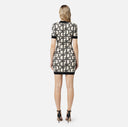 Mini-robe à double boutonnage en viscose lettrage elisabetta franchi