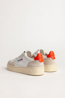 BASKET AUTRY MEDALIST LOW LEAT/SUEDE WHT/ORANGE
