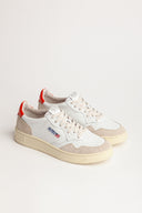 BASKET AUTRY MEDALIST LOW LEAT/SUEDE WHT/ORANGE