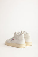 BASKET AUTRY MEDALIST MID EN CUIR BLANC