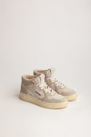 BASKET AUTRY MEDALIST MID SUEDE/HAIR ECRU’