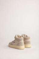 BASKET AUTRY MEDALIST MID SUEDE/HAIR ECRU’