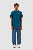 Tommy Heart Patch T-shirt Arte blue lagoon