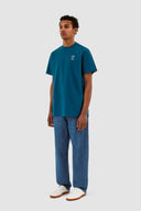 Tommy Heart Patch T-shirt Arte blue lagoon