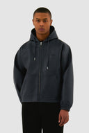 Veste à capuche en cuir Arte