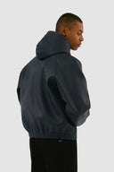 Veste à capuche en cuir Arte