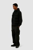 Veste en nylon à capuche avec poches 3D