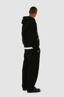 Sweat à capuche zippé avec logo fleuri