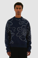 Tricot à fleurs brodées Arte