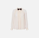 Blouse en georgette avec nœud papillon elisabetta franchi