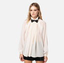 Blouse en georgette avec nœud papillon elisabetta franchi