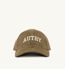 CASQUETTE BASEBALL EN VELOUR A COTES BEIGE AVEC BRODERIES
