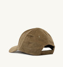 CASQUETTE BASEBALL EN VELOUR A COTES BEIGE AVEC BRODERIES