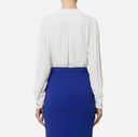 Chemise en georgette de viscose avec accessoire sur le col elisabetta franchi