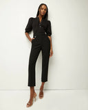 RENZO PANT veronica beard noir, boutons argent
