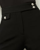 RENZO PANT veronica beard noir, boutons argent