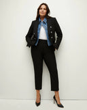 RENZO PANT veronica beard noir, boutons argent