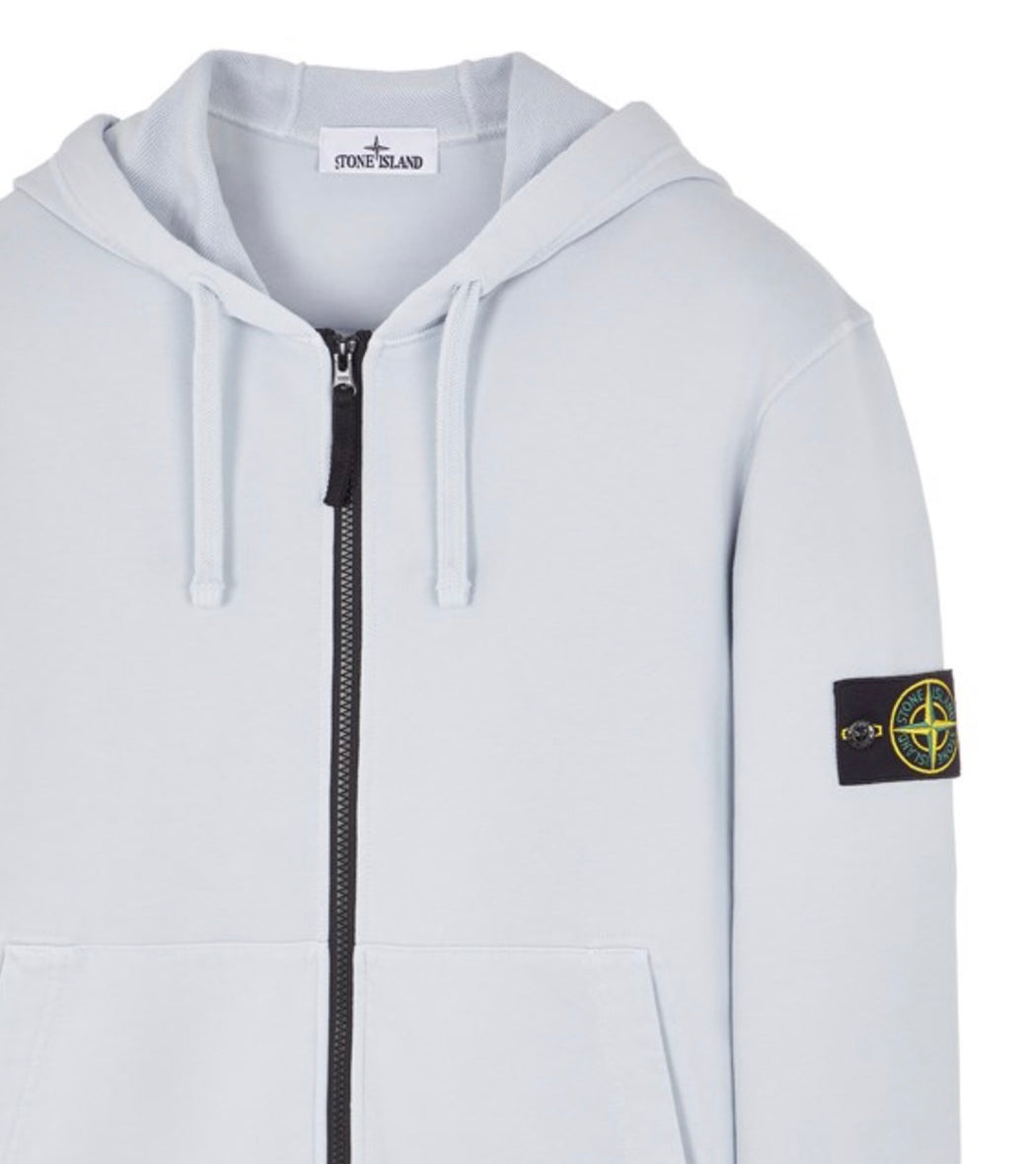 Sweat Vest 64251 Stone Island Vest Lichtblauw Stone Island Zip