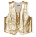 Gilet Gold Foil Denim Ganni